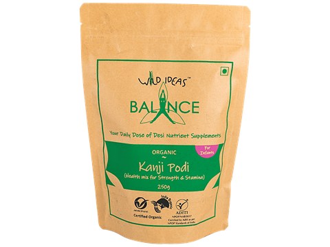 Wild Ideas Balance - Kanji Podi, Nutrition Mix For Strength & Stamina, For Kids, 250 g