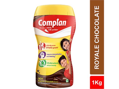 Complan Nutrition Drink Powder - For Kids, Royale Chocolate Flavour, 1 kg