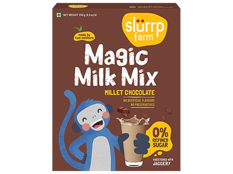 Slurrp Farm Chocolate Milk Mix - No Refined Sugar, Sweetened With Jaggery, 250 g