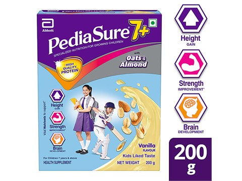 Pediasure 7+ Specialized Nutrition Drink Powder - For Growing Children, Vanilla Flavour, 200 g