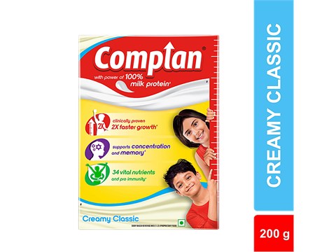 Complan Nutrition Drink Powder - For Kids, Creamy Classic Flavour, 200 g