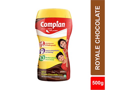 Complan Nutrition Drink Powder - For Kids, Royale Chocolate Flavour, 500 g