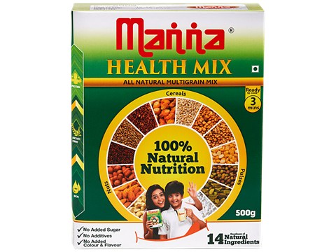 Manna Health Mix  - Natural Nutrition, No Added Sugar, Preservative Free, 500 g