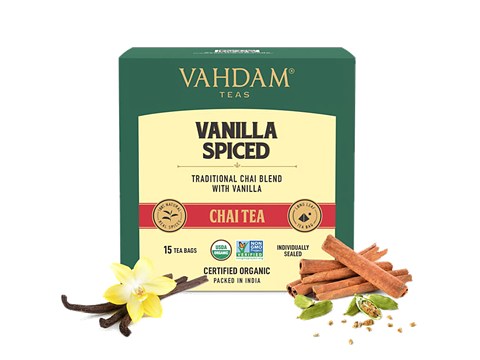 Vahdam Vanilla Spiced Long Leaf Chai, 30 g