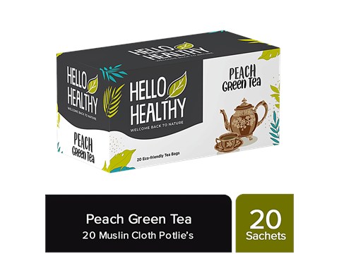 Hello Healthy Peach Green Tea, 40 g
