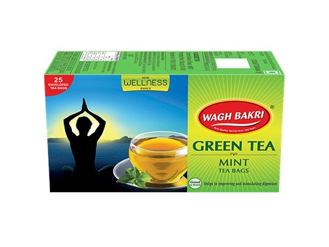 Wagh Bakri Green Tea - Mint, 37.5 g