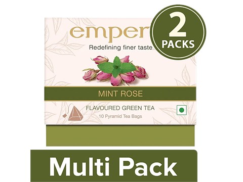 emperia Mint Rose Green Tea, (10 Bags X 2g each), 2x20 g