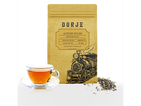 Dorje Autumn Flush Darjeeling Black Tea - With Intense Flavour, Buttery Texture, 250 g