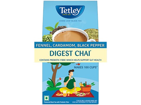 Tetley Digest Chai Flavoured Black Tea - With Prebiotic Fibre, 200 g