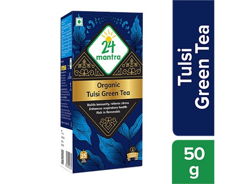 24 Mantra Organic Tulsi Green Tea, 50 g