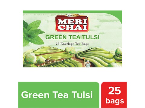 Meri Chai Green Tea Tulsi Tea - With Holy Basil, Rich In Antioxidants, 50 g