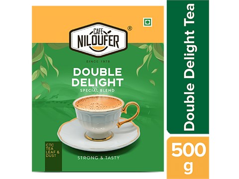 Cafe Niloufer Double Delight CTC Tea Leaf & Dust - Strong Aroma & Taste, 500 g