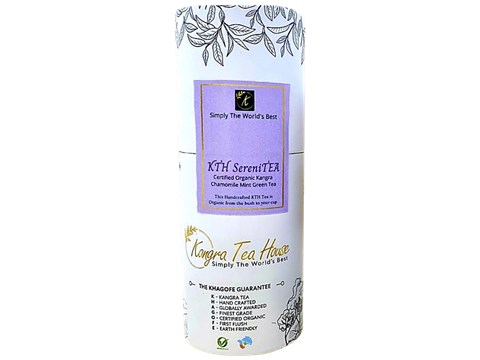 Kangra Tea House Sereni Tea - Certified Organic Kangra Chamomile Mint Green Tea, Better Sleep, 100 g