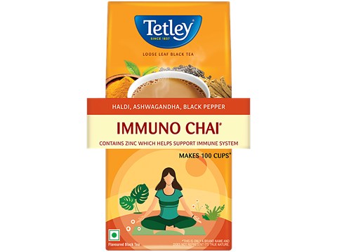 Tetley Immuno Chai Flavoured Black Tea - With Zinc, 200 g