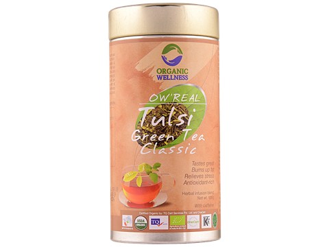 Organic Wellness Tulsi Green Tea Classic - Relieves Stress, Antioxidant Rich, 100 g