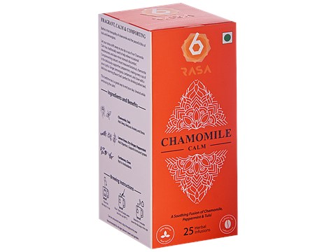 6rasa Chamomile Calm Tea Bags - Natural, 25 Herbal Infusions, 40 g