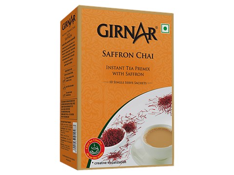 Girnar Instant Tea Bag - Premix With Saffron, 10 pcs