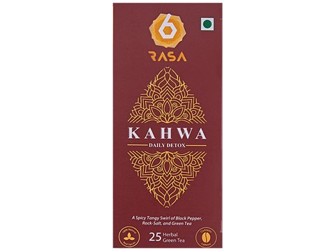6rasa Kahwa Daily Detox Green Tea Bags - Natural, 62.5 g