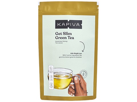 Kapiva Get Slim Ayurvedic Green Tea With Garcinia - Helps In Detox, 100 g