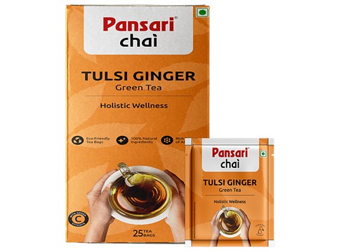 PANSARI Tulsi Ginger Green Tea, 45 g