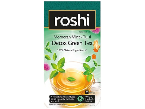Roshi Detox Green Tea With Moroccan Mint & Tulsi, 42.5 g