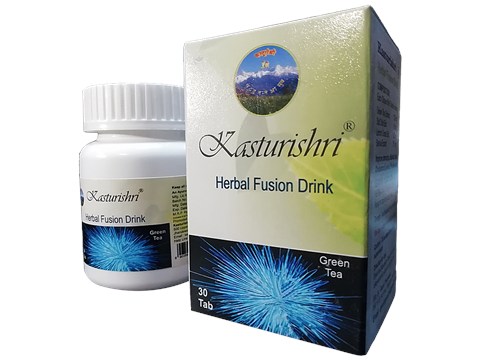 Kasturishri Herbal Fusion Drink Tablets - Green Tea, Lemon Flavour, Herbal & Sugar Free, 30 pcs