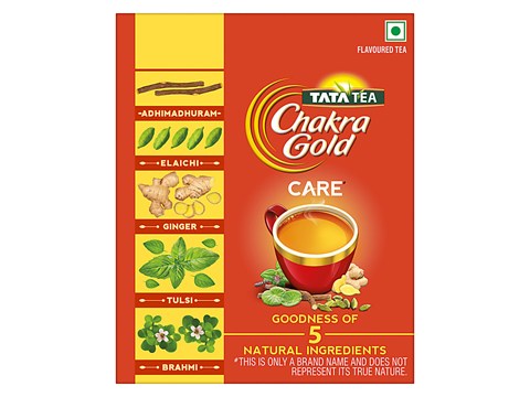 Tata Tea Chakra Gold Care Flavoured Tea - Brahmi, Ginger, Tulsi, Elaichi & Adhimadhuram, 500 g