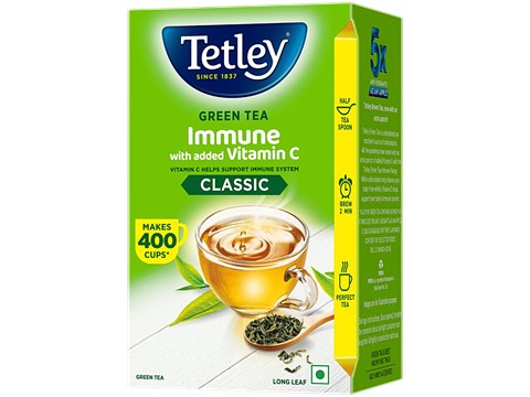 Tetley Classic Green Tea - Immune With Added Vitamin C, 500 g