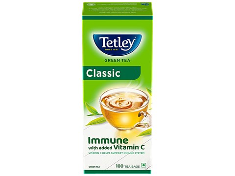 Tetley Classic Green Tea - Immune With Added Vitamin C, 130 g