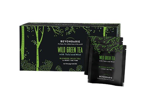Beyondarie Wild Green Tea With Tulsi & Mint - Helps In De-Stressing, Antioxidant Rich, 2.5 g