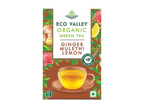 Eco Valley  Ginger Mulethi Lemon Organic Green Tea, 42.5 g