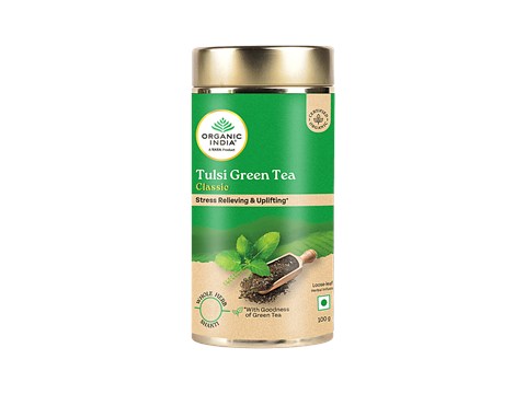 Organic India Organic India Tulsi Original Green Tea, Stress Relieving & Boost Immunity, 100 g