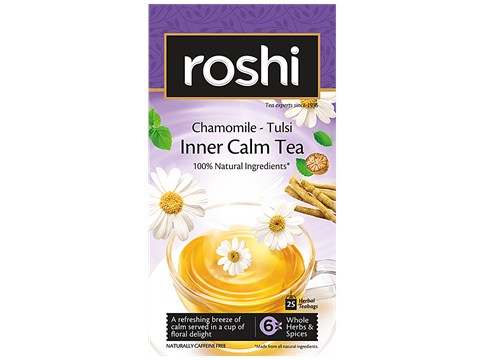 Roshi Herbal Tea - Inner Calm, Chamomile & Tulsi For Stress Relief, 32.5 g