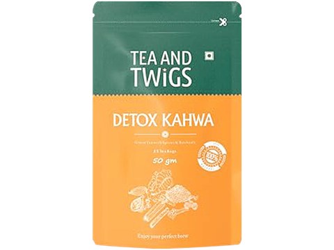 Tea And Twigs Detox Kahwa Green Tea With Spices & Rocksalt, 50 g
