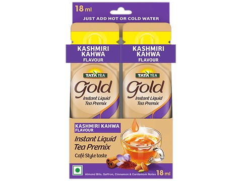 Tata Tea Gold Kashmiri Kahwa Flavour Instant Liquid Tea Premix, 180 ml