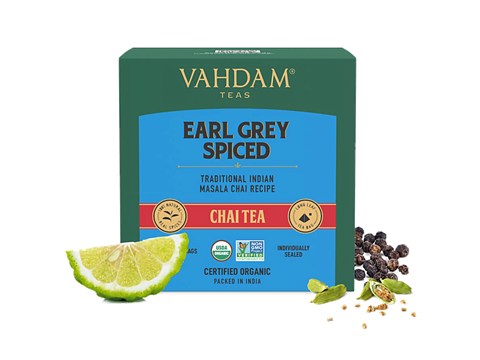 Vahdam Organic Earl Grey Spiced Masala Long Leaf Chai, 30 g