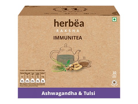 herbea Raksha Ashwagandha & Tulsi Immunitea, 15 g