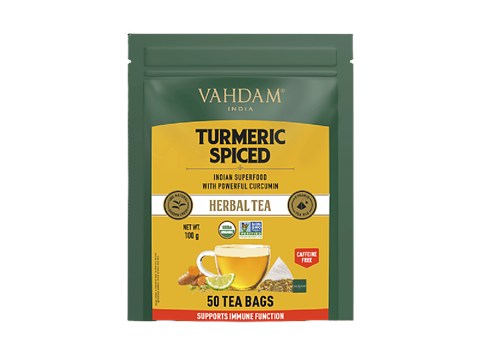 Vahdam Turmeric Spiced Herbal Tea - Supports Immune Function, Improves Energy, 2 g