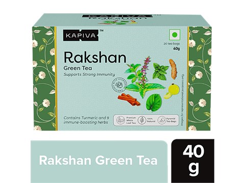 Kapiva Rakshan Green Tea - Supports Strong Immunity, 40 g