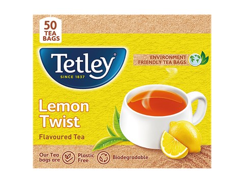 Tetley Black Tea - Lemon Twist, Zesty Flavour, Refreshing Taste, 100 g