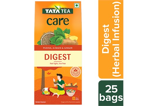 Tata Tea Care  Digest Herbal Infusion Green Tea - With Pudina, Ajwain & Ginger, 35 g