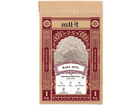 Mill-it Superfood Finger Millet Flour/Ragi Atta, 1 kg