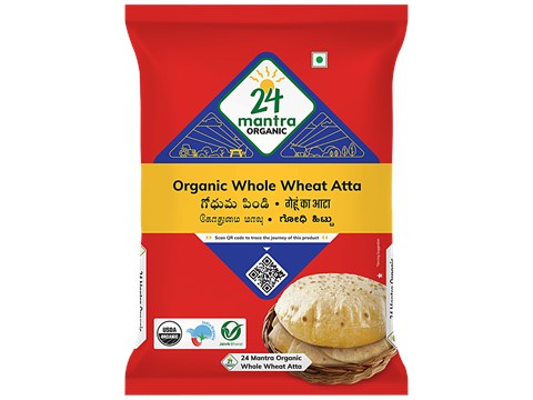 24 Mantra Organic Whole Wheat Atta, 5 kg