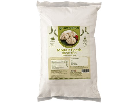 go swasthya Modak Flour - Freshly Made From Ambe Mohar Rice, 500 g