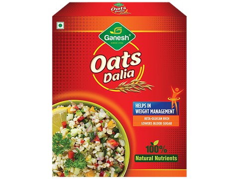Ganesh Oats Dalia - Beta Glucan Rich, Lowers Blood Sugar, For Weight Management, 500 g