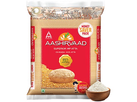 Aashirvaad Atta/Godihittu - Whole Wheat, 2 kg