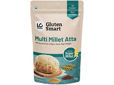 Lo Foods Gluten Smart Multi Millet Atta, 1 kg