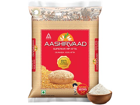 Aashirvaad Atta/Godihittu - Whole Wheat, 1 kg