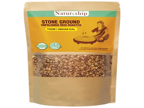 Natureship Foods Stone Ground Unpolished Roasted Arhar/Toor Dal, 500 g