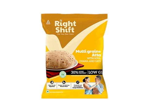 Right Shift Multigrain+ Atta With Soya, Channa & Oats, 1 kg